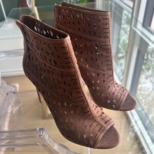 Vince Camuto - Brown Peep Toe Heels - Size 9